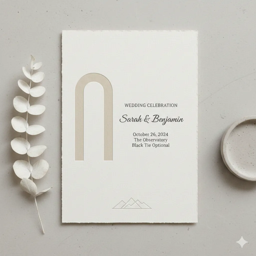Modern minimalist invitation design