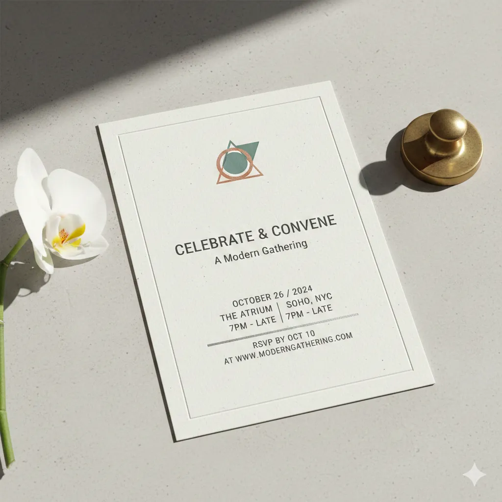 Modern Minimalist event invitation